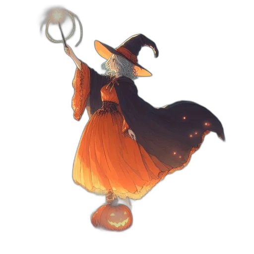 staff, dress, hat, mask transparent PNG cut-out