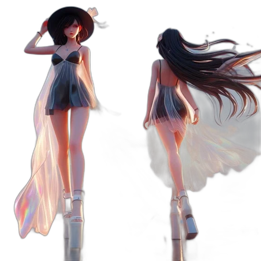 dress, concept art, 3d render, fantasy art transparent PNG cut-out