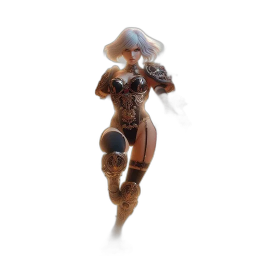 robot, jewelry, staff, dress transparent PNG cut-out