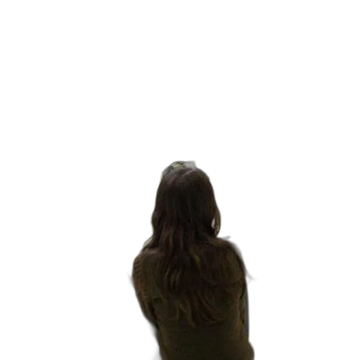 dress, hair, jacket, staff transparent PNG cut-out