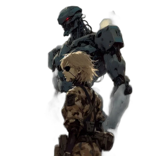 robot, weapon, concept art, cyberpunk transparent PNG cut-out
