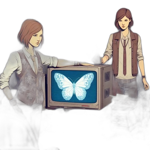 jacket, staff, concept art, pixel art transparent PNG cut-out