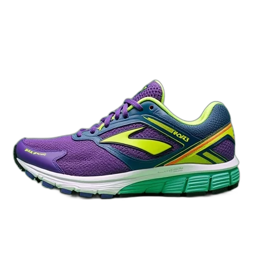 shoes, 3d render, neon, brooks transparent PNG cut-out