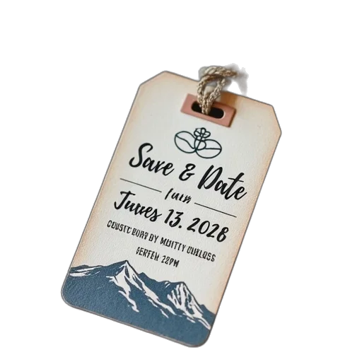 save, date, luggage, tag transparent PNG cut-out