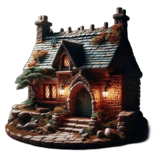 building, 3d render, concept art, fantasy art transparent PNG cut-out