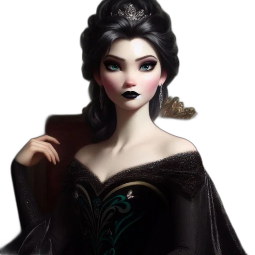crown, dress, jewelry, fantasy art transparent PNG cut-out