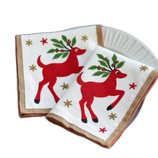 christmas, napkins, set transparent PNG cut-out