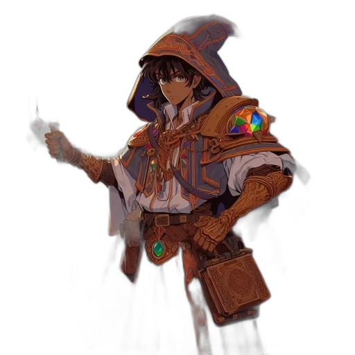 jacket, staff, weapon, sword transparent PNG cut-out
