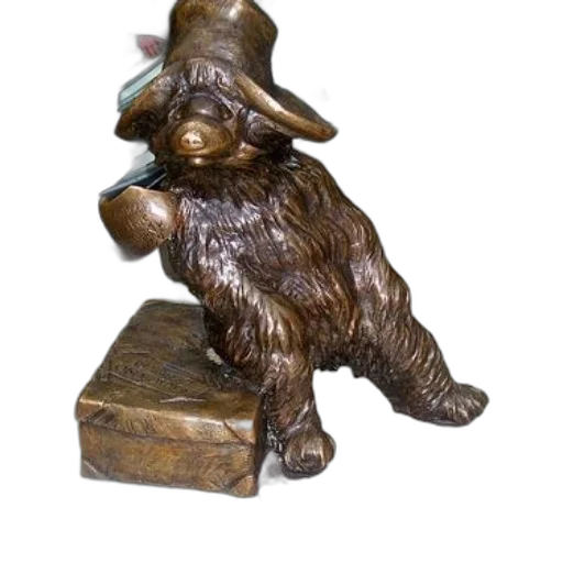 hat, staff, 3d render, bronze transparent PNG cut-out