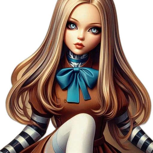 hair, dress, fantasy art, photorealistic transparent PNG cut-out