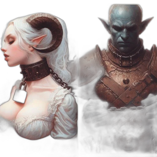 fantasy art, concept art, comic book art, photorealistic transparent PNG cut-out
