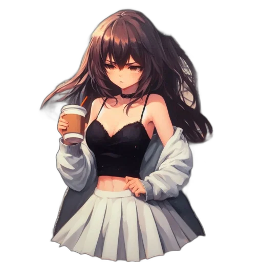 dress, flower, jacket, hair transparent PNG cut-out