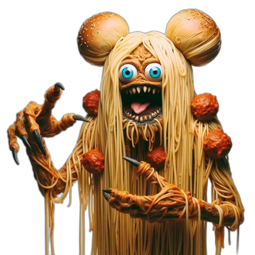 creature, mask, food, hair transparent PNG cut-out