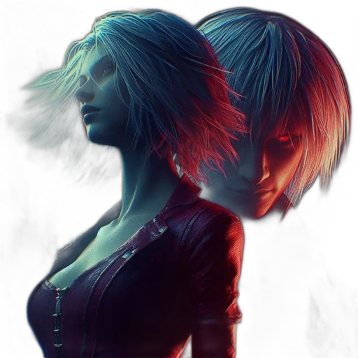 concept art, cyberpunk, fantasy art, photorealistic transparent PNG cut-out