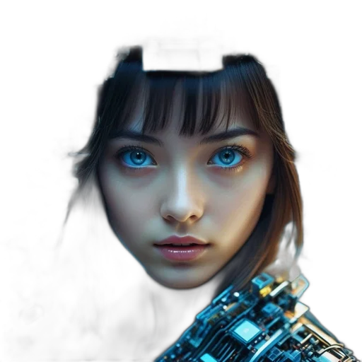 robot, face, creature, jewelry transparent PNG cut-out