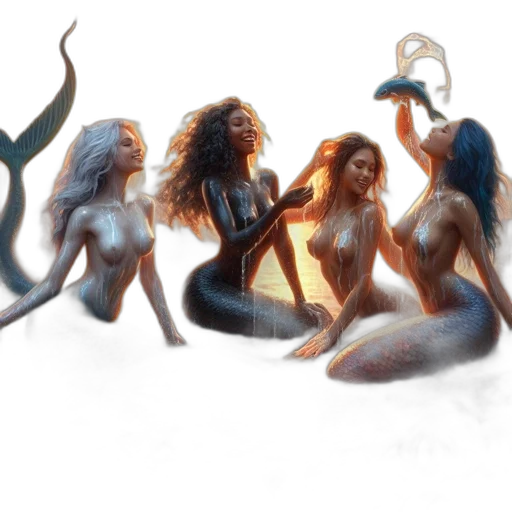 concept art, fantasy art, comic book art, watercolor transparent PNG cut-out