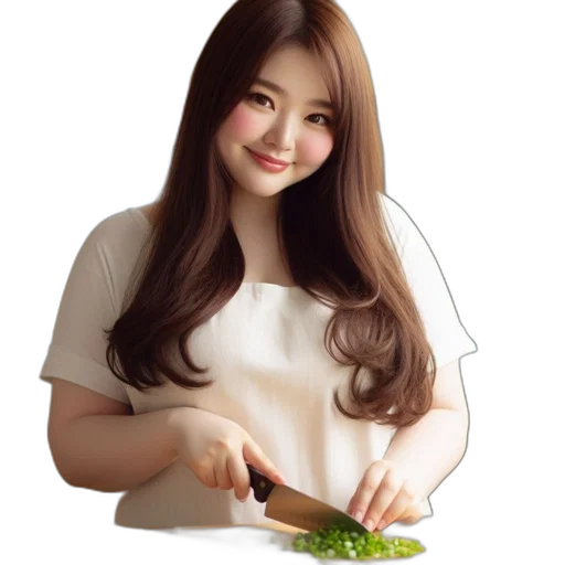 food, dress, hair, photorealistic transparent PNG cut-out