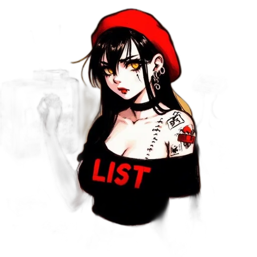 hat, dress, jewelry, pixel art transparent PNG cut-out