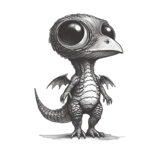 dragon, creature, animal, robot transparent PNG cut-out