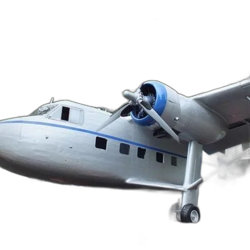 3d render, vintage, airplane, single transparent PNG cut-out