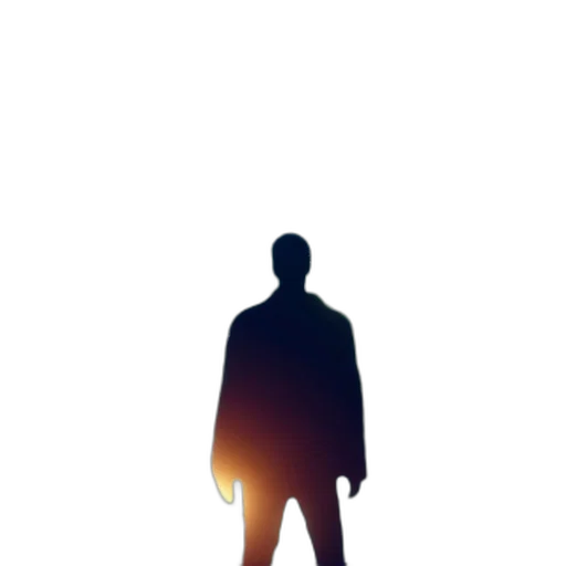 jacket, staff, robot, creature transparent PNG cut-out