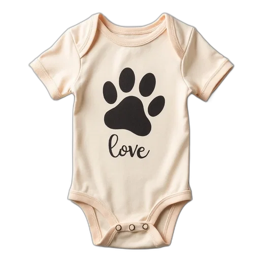baby, bodysuit, animal, paw transparent PNG cut-out