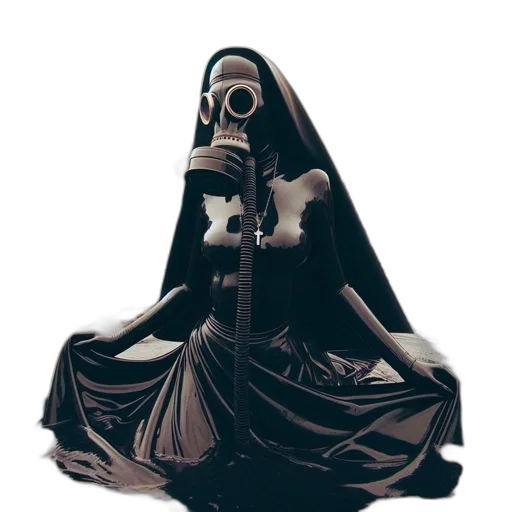 mask, dress, robot, staff transparent PNG cut-out