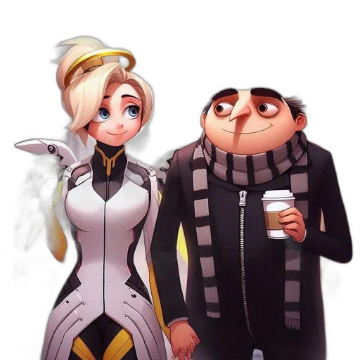 robot, staff, jacket, mask transparent PNG cut-out