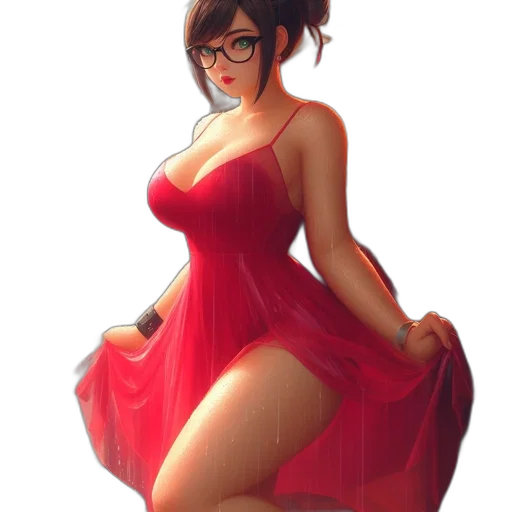 dress, robot, concept art, fantasy art transparent PNG cut-out