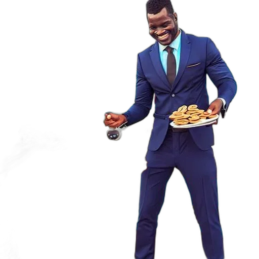 food, man, blue, suit transparent PNG cut-out