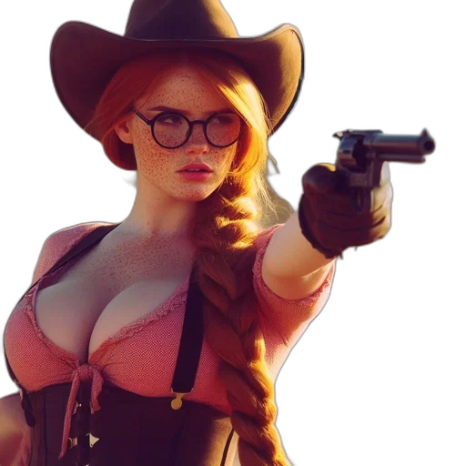 weapon, hat, staff, dress transparent PNG cut-out