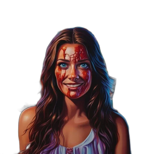 face, mask, photorealistic, comic book art transparent PNG cut-out