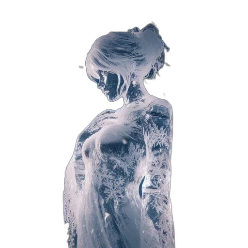 dress, hair, creature, face transparent PNG cut-out