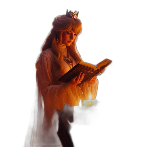 crown, dress, staff, dragon transparent PNG cut-out