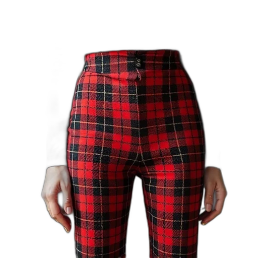 jacket, red, tartan, pant transparent PNG cut-out