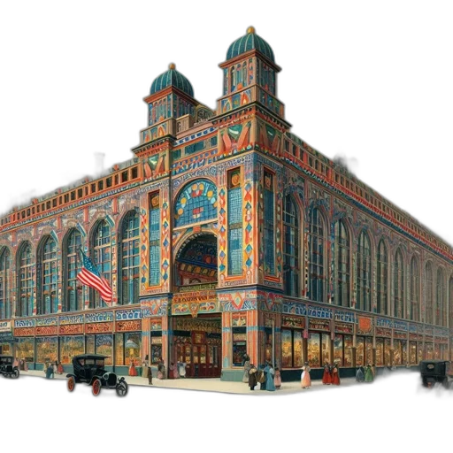 building, concept art, photorealistic, watercolor transparent PNG cut-out