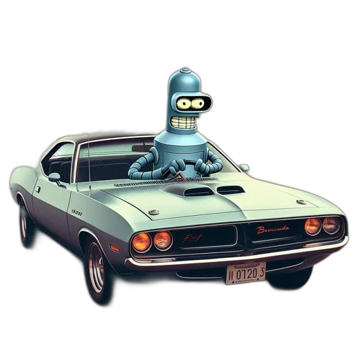 car, robot, concept art, 3d render transparent PNG cut-out
