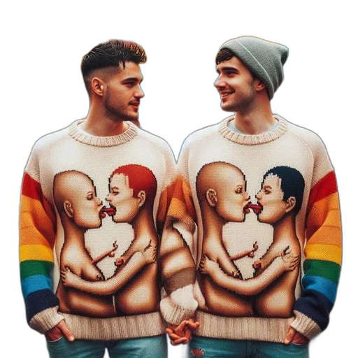 jacket, two, men, wearing transparent PNG cut-out