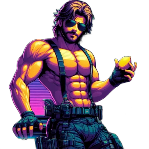 weapon, pixel art, cyberpunk, concept art transparent PNG cut-out