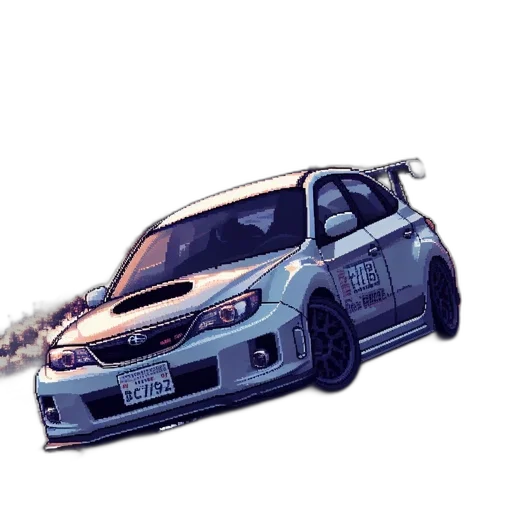car, photorealistic, 3d render, anime transparent PNG cut-out