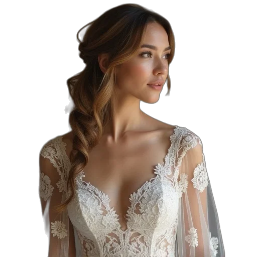 dress, jewelry, crown, photorealistic transparent PNG cut-out