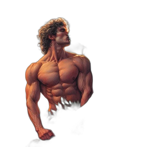 hair, concept art, fantasy art, comic book art transparent PNG cut-out