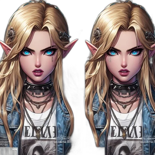 face, fantasy art, concept art, pixel art transparent PNG cut-out