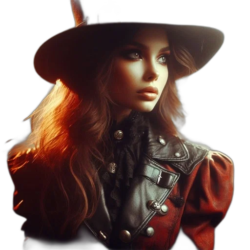 hat, staff, face, jacket transparent PNG cut-out