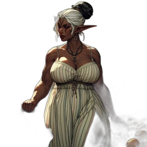 dress, staff, concept art, fantasy art transparent PNG cut-out