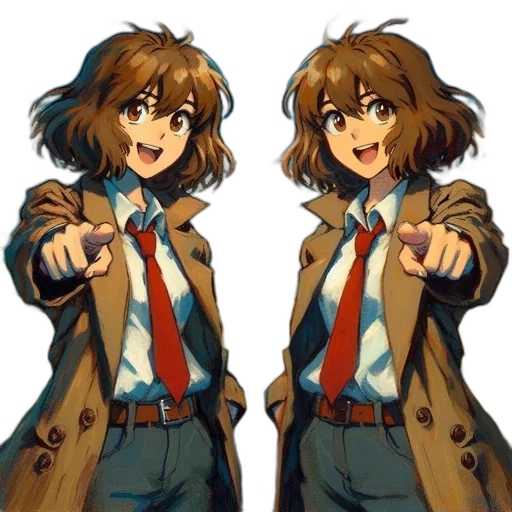 jacket, staff, weapon, face transparent PNG cut-out