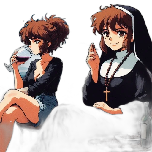 dress, concept art, anime, pixel art transparent PNG cut-out