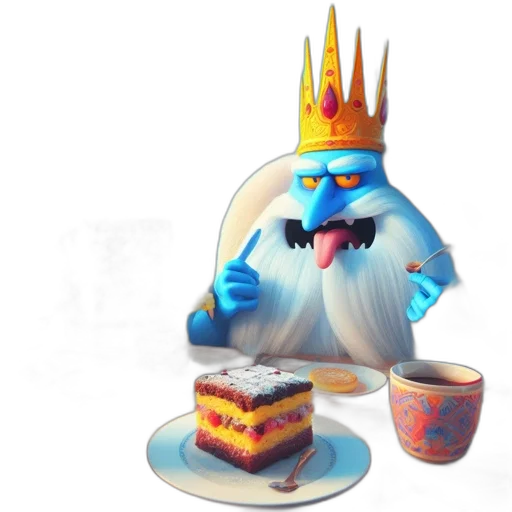 crown, food, staff, creature transparent PNG cut-out