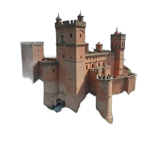 crown, dragon, building, 3d render transparent PNG cut-out