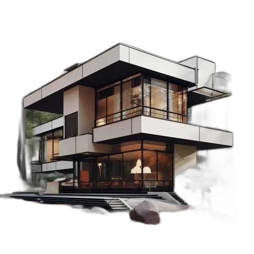 building, furniture, 3d render, concept art transparent PNG cut-out